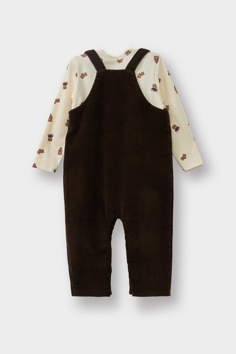 DeFacto Brown BabyBoy 2 piece Regular Fit Set Casual - Image 4
